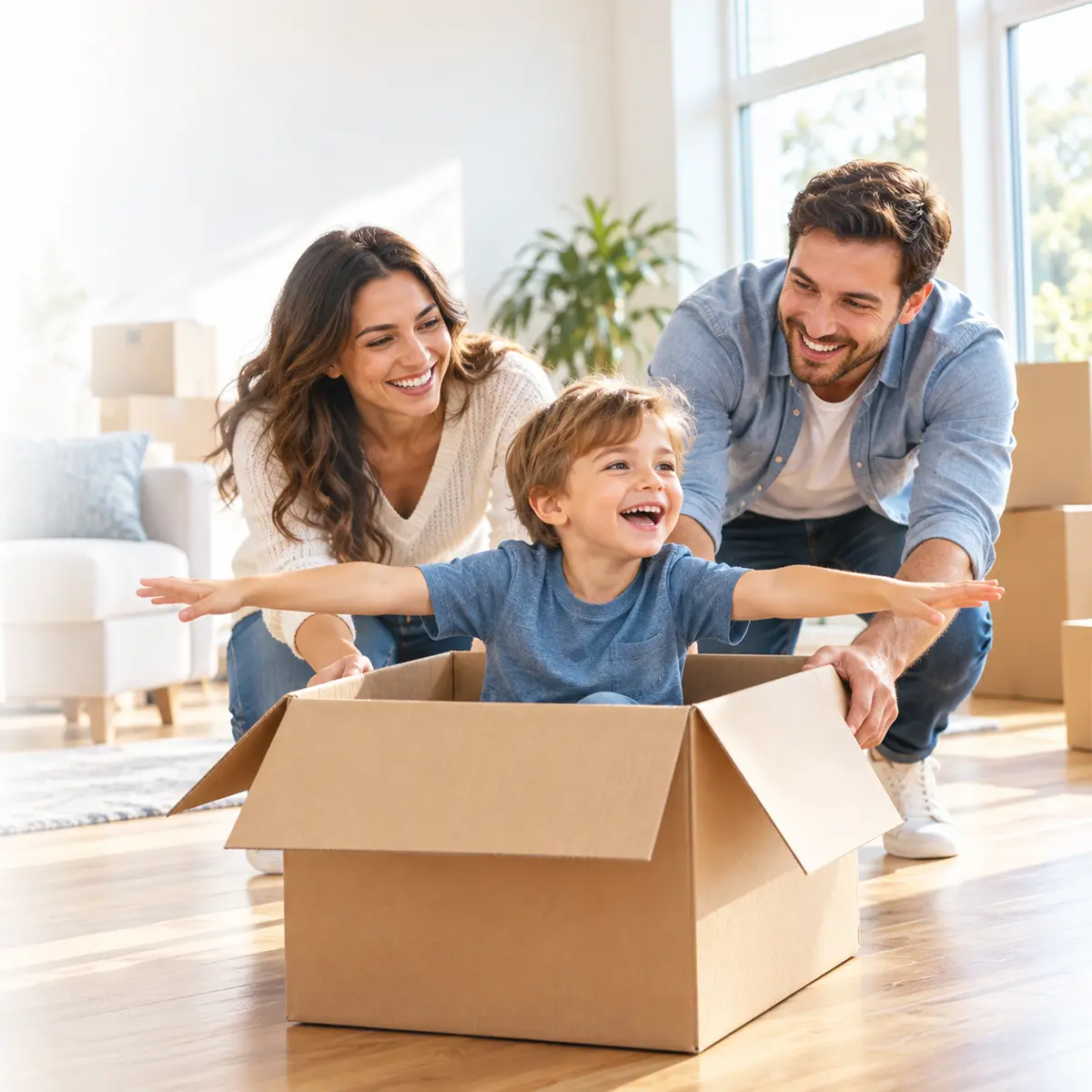 family happy because the have insurance coverage