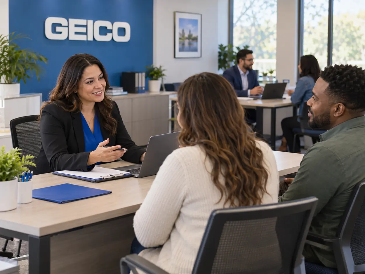 Geico Office Agents Helping Clients